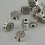Bead Insert Cross in Silver Colour, 9×9 mm ± hole 3 mm ± packaging 20 g (~15 pcs)
