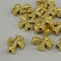 Bead Findings Bead Insert Cross Metal Colour Yellow Gold, Ø13×11mm ± hole, Ø2.3mm ± packaged 20g (~14 pcs)