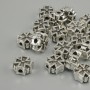 Bead finding insert Cross colour metal silver, diameter 8x8mm± hole diameter 2mm± packaging 20g (~18 pcs)