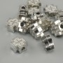 Bead plug insert Cross colour metal yellow gold, diameter 9x9mm± hole diameter 2.8mm± packaging 20g (~14 pcs)