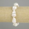 Bracelet Baroque Pearls, diameter 20-23x13-17mm+-, length 18cm +-, stretch