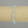 Bracelet Faceted Topaz Bead, 4mm diameter, 18cm length, stretch