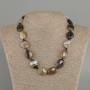 Agate Beads Oval, diameter 19.5–20×15mm+-, length 45cm+- with clasp