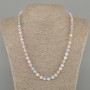 Morganite Beads smooth ball 10mm diameter, length 45cm, with clasp