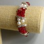 Bracelet River Pearls and Czech Crystal, length 18cm±, stretch