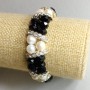 Bracelet River Pearls Czech Crystal, length 18cm+- stretch