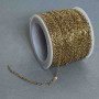 Jewellery Findings spool chain for jewellery, thickness 2mm±, length 18m ± golden metal