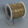 Bobbin Findings Chain for Jewellery, 2mm± thickness, 18m± length, gold-tone metal