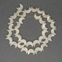 Mother-of-PPearl Moon Beads, 12mm diameter, length 40cm on thread