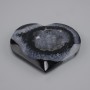 Souvenir Heart of Agate with geode 85x73x12mm+-( assorted sizes) (per 100 g)