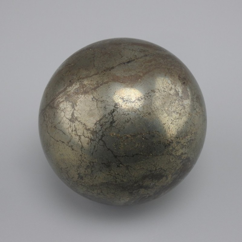 Price per 100 g! Sphere of natural pyrite, diameter 50-60 mm±, weight from 240 g+
