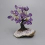 Souvenir Tree with Flexible Branches and Amethyst, diameter 14mm± on stand 77×64mm±, length 135mm± (assorted sizes)