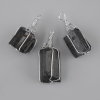 Uncut Tourmaline Pendant in Silver Plating 24x22mm+-, length 43mm+- (assorted size)