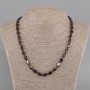 Garnet faceted oval bead necklace, diameter 10-11×6, 5mm±, length 50cm± with clasp