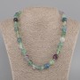 Fluorite Bead Necklace Grenulated Bead, 12mm diameter ±, length 45cm ± with clasp