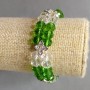 Bracelet Czech crystal, length 18cm +/- stretch