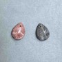Fossilised Coral Droplet Pendant, 20×14mm diameter