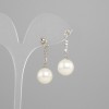 Stud Earrings Pearls Majorca, diameter 12mm+-, length 30mm+-