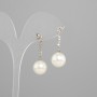 Stud Earrings Pearls Majorca, diameter 12mm+-, length 30mm+-