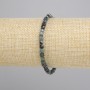 Tourmaline Indigoite Beadstone Bracelet, Faceted Cubes 4x4 mm, 18 cm length, Stretch