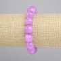 Bracelet Lavender Amethyst Smooth Bead, diameter 12mm±, length 18cm± stretch