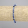 Kianite Bead Bracelet Garnetted Bead 4mm Dia., 18cm+ - stretch