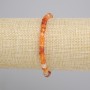 Carnelian Bracelet Faceted Cube, 5x5 mm diameter, 18 cm length, stretch