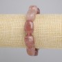 Bracelet Strawberry Quartz Bar, diameter 18-20×12mm±, length 18cm± stretch