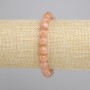  bracelet Sunstone Selenite smooth bead, diameter 8.5mm ±, length 18cm ± stretch