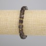 Smoky Topaz Bracelet, faceted cube 8x8 mm ±, with 3 mm+-, stretch length 18 cm ±