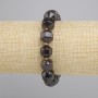 Bracelet Garnet Multisided Beads, diameter 11-12x11-12mm+-, seed beads 3mm+-, length 18cm+-