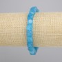 Aquamarine Cube Bracelet, diameter 7-8mm, stretchy length 18cm