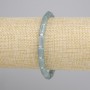 Jadeite Cylinder Bracelet, diameter 8×5 mm± with 3 mm beads, length 18 cm± stretch