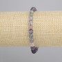 Fluorite Bracelet Smooth Bead, 6mm diameter ±, length 18cm ± stretch