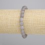 Twisted-appearance Agate Beaded Bracelet with Faceted Round Beads, diameter 8mm±, length 18cm± stretchy