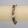Agate Bead Bracelet, grain shape 12×8 mm, 18 cm length, stretch