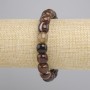 Agate Barilo Bead Bracelet, 10-11×10 mm, 18 cm stretchy