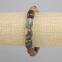 Agate Barrel Bead Bracelet, 14x10mm diameter, 18cm length stretch