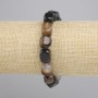 Agate Bracelet Bar, diameter 12x8, 5-9mm±, length 18cm± Stretch