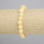 Yellow Agate Bracelet – faceted bead, 8x8mm, stretchy, 18cm