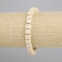 Bracelet beige Volcano Lava cube, diameter 6x6mm+-, length 18cm+- stretch