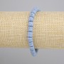 Bracelet Blue Volcano Lava Cylinder, diameter 6x6mm, length 18cm stretchy