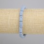 Bracelet, Blue Volcano Lava Cylinders, diameter 10x6mm ±, length 18cm ±, stretch