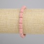 Bracelet Pink Volcano Lava Cylinder, diameter 10x6mm±, length 18cm±, stretch