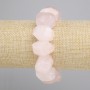 Bracelet Rose Quartz Multifaceted Beads, diameter 18-20×12-15mm, length 18cm± stretch