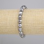 Terahertz Bracelet Multisphere Cut, 8x7 mm Diameter, Stretch Length 18 cm