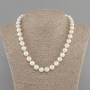 Majorca Pearl Necklace, Smooth Ball 10mm, 45cm length with clasp