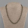 Pyrite Necklace Smooth Ball 6mm +-, length 45cm +- with clasp