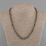 Pyrite Necklace Smooth Ball 6mm +-, length 45cm +- with clasp