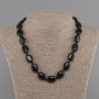 Agate Necklace Oval 18x13mm ±, 45cm ± with clasp